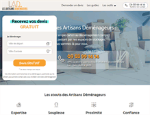 Tablet Screenshot of lesartisansdemenageurs.fr